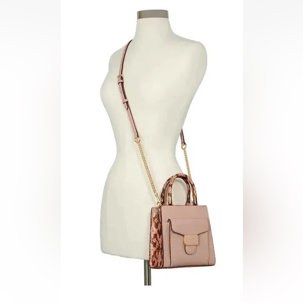 New Coach C6779 Mini Pepper Crossbody Pebble and Embossed Leather Shell Pink - Picture 2 of 6